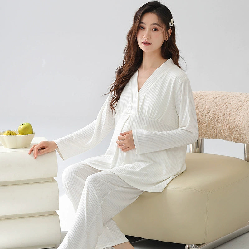 Maternity Pajamas with Breast Pads Organic Cotton