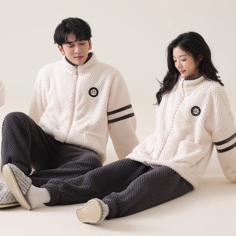 Matching Zip-up Loungewear Pyjamas Set for Couples