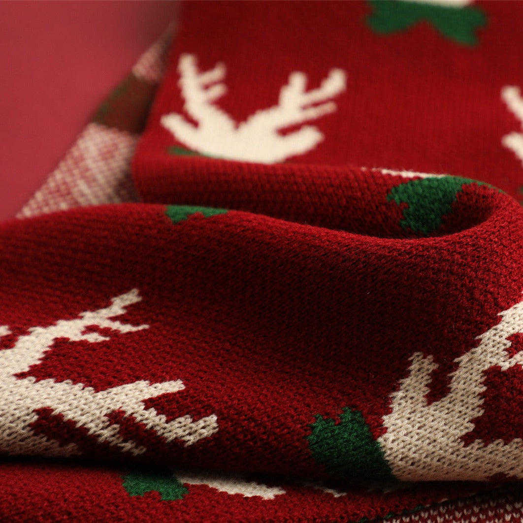 Cute Reindeer Christmas Scarf