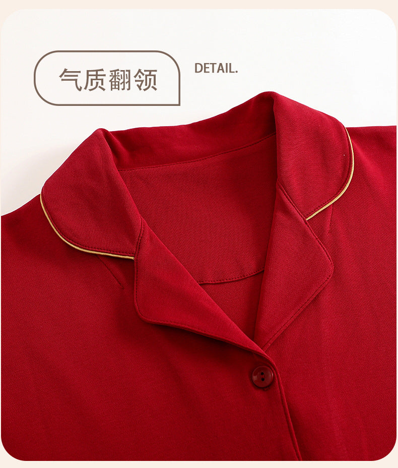 Asian Style Pajamas Set Short Sleeve 100% Cotton
