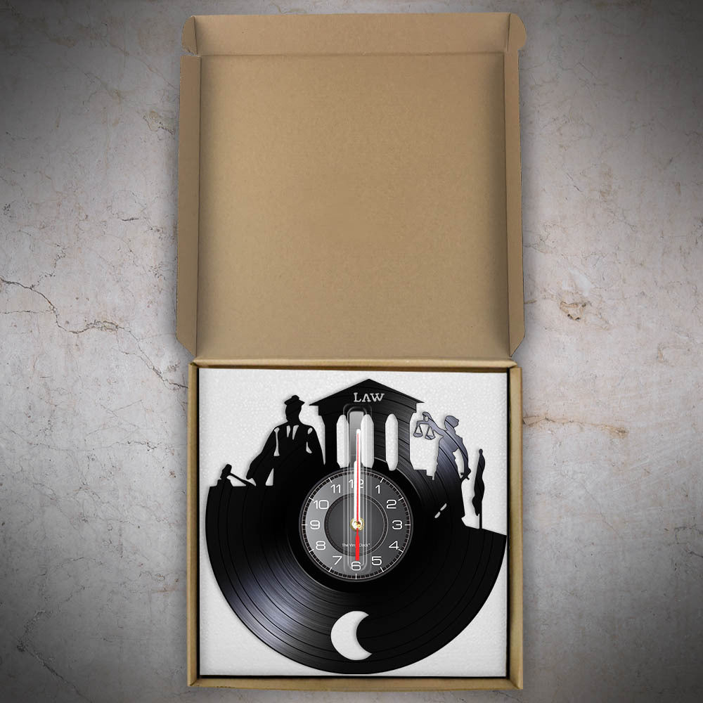 Vinyl Wall Deco Clock Gift for Lawyer