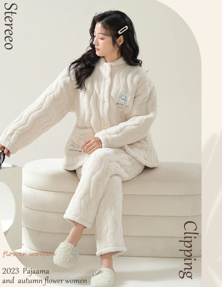 Set of 2 Winter Loungewear PJs for Couples 100% Flannel