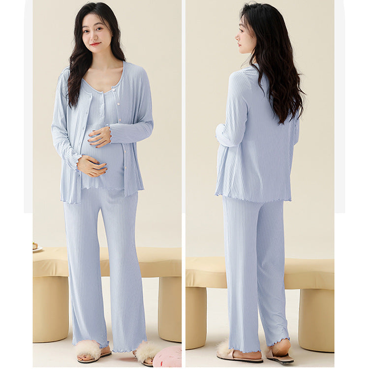 Gullei™ 3-Piece Maternity Padded Bra Pajamas 100% Cotton