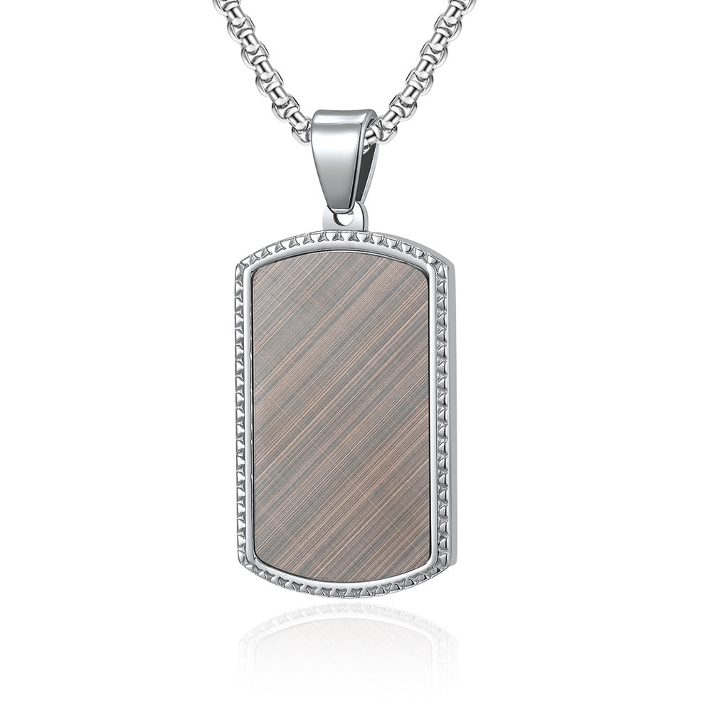 Custom Thick Chain Army Pendant Mens Necklace