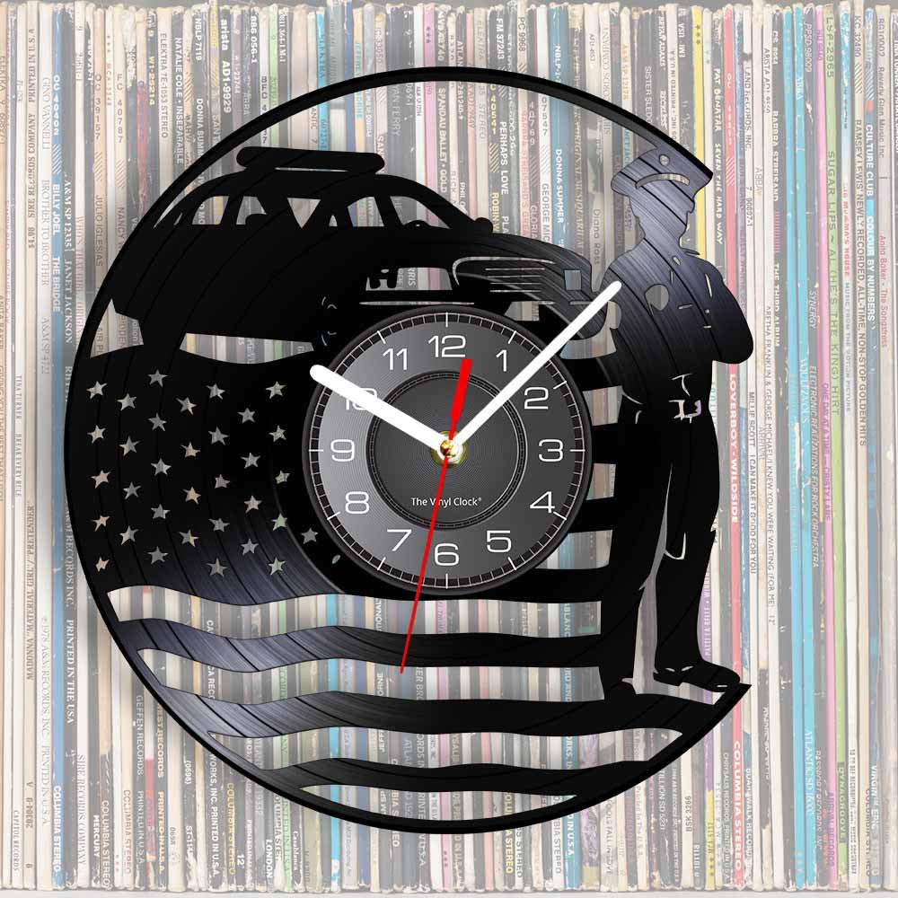 Vinyl Wall Deco Clock Gift for Police Officer
