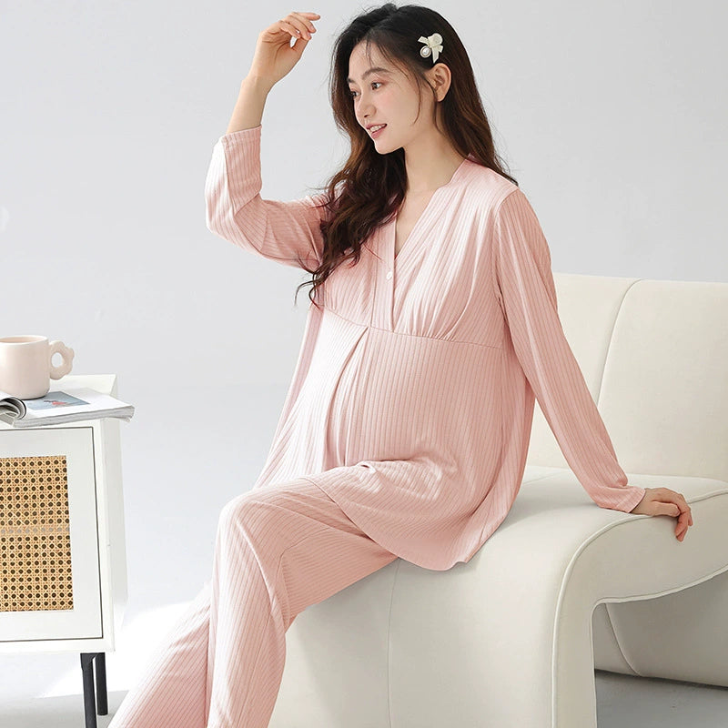 Maternity Pajamas with Breast Pads Organic Cotton