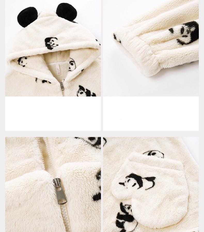Cute Couples Panda Pajamas Set - Premium Polyester