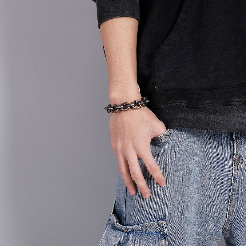 Vintage Nails Chain Bracelet for Men 23cm