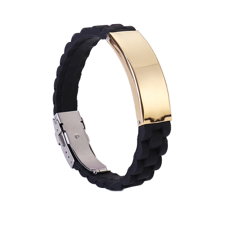 Engravable Sports Waterproof Bracelet for Men
