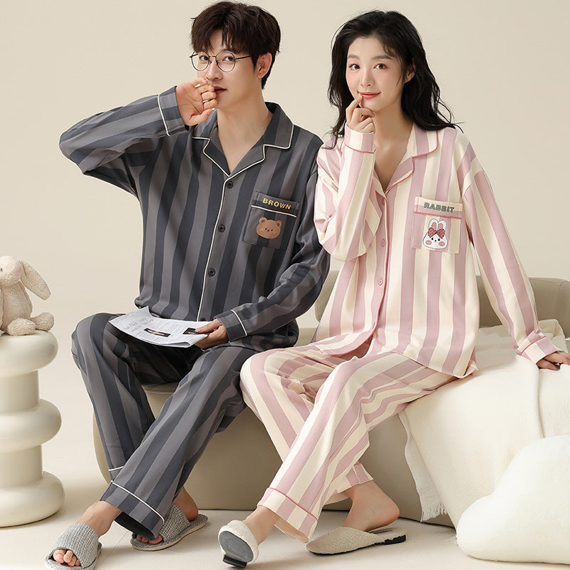 Cute Bear Matching PJs Nightwear Set for Married Couples