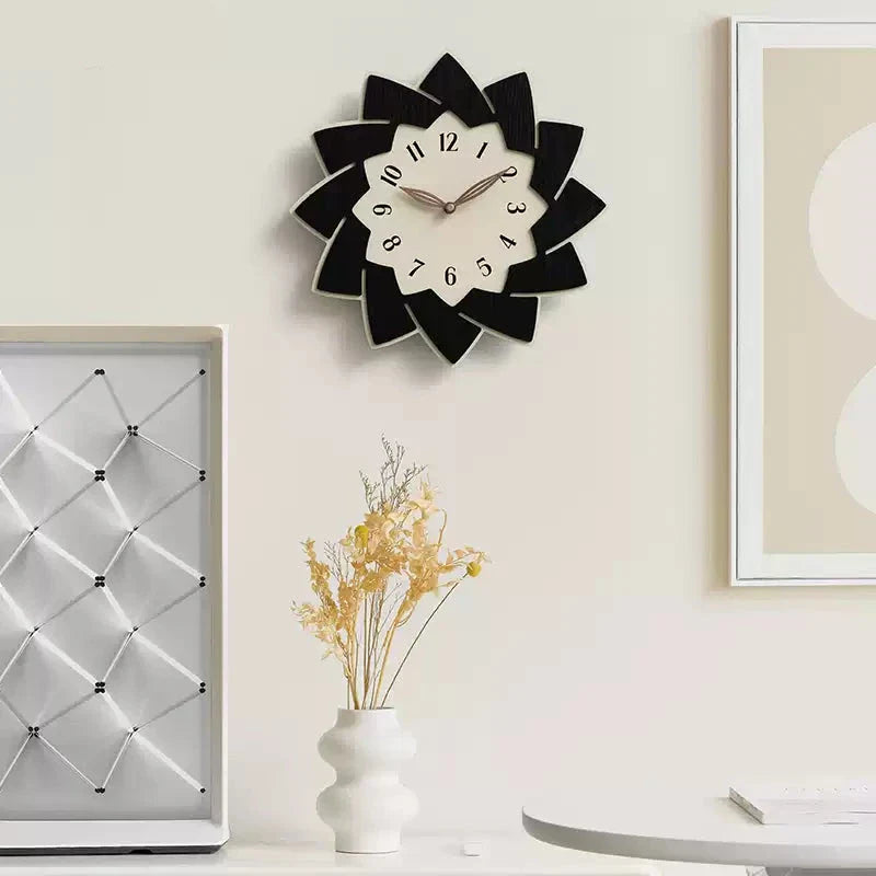 Flower Shaped Modern Silent Wall Clock – Elegant Floral Design