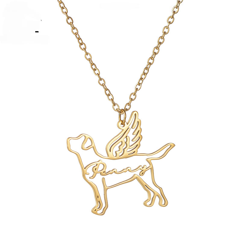Dog Memorial Name Necklace