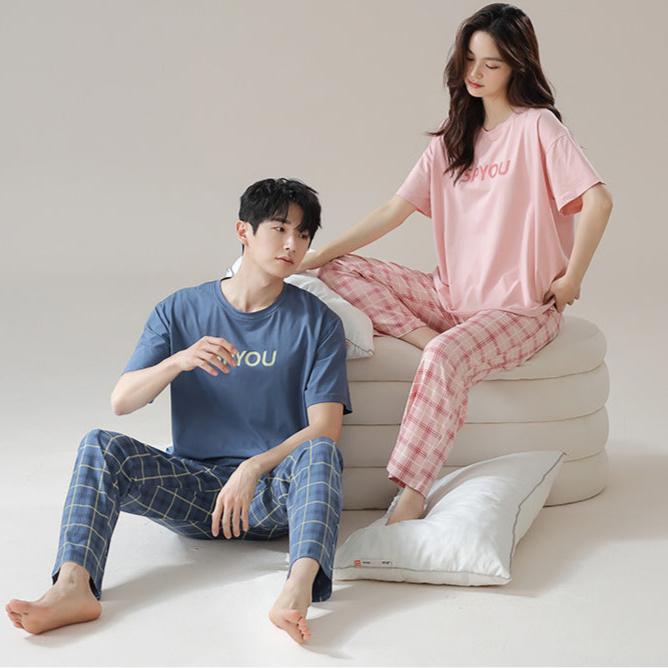 Plaid Pattern Matching Pajamas Set for Couples