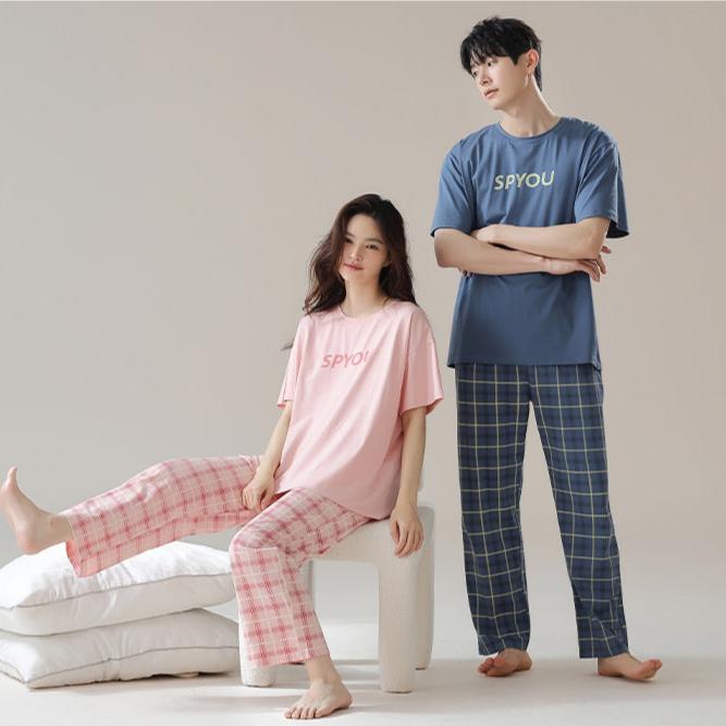 Plaid Pattern Matching Pajamas Set for Couples