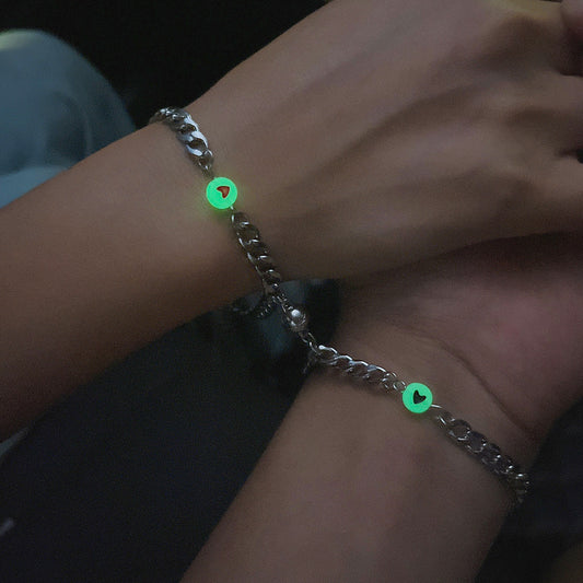Glow in Dark Magnetic Friendship Bracelets Set of 2