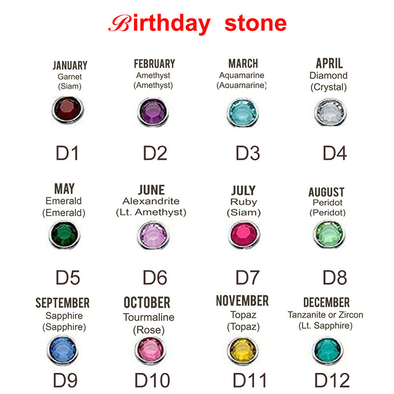 Custom Birthstones Names Necklace for Mom