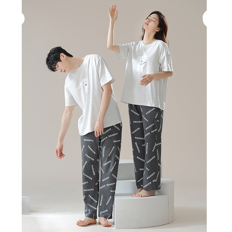 Premium Polyester 4-Piece Matching Pajamas for Couples