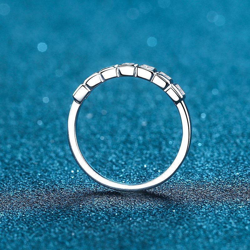 0.56 Carat Moissanite Half Eternity Women Ring