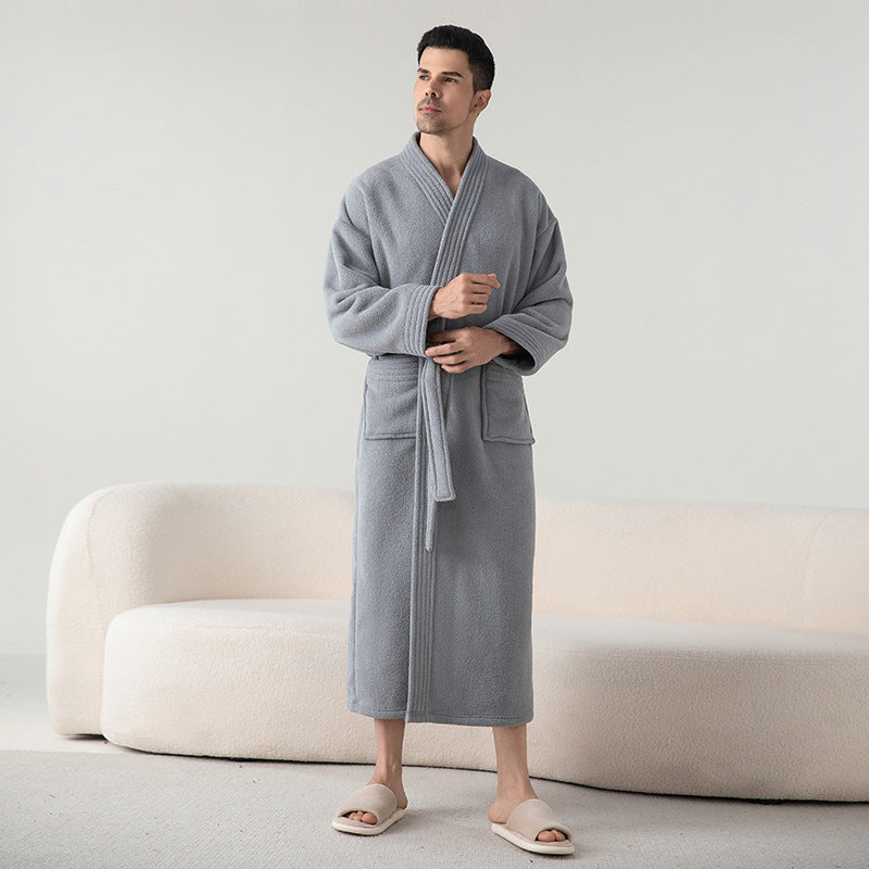 Thickened Flannel Matching Winter Robes Set