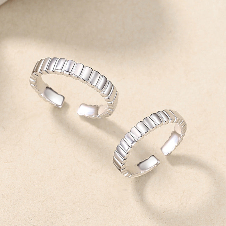 Engraved Unique Couple Wedding Bands for Two
