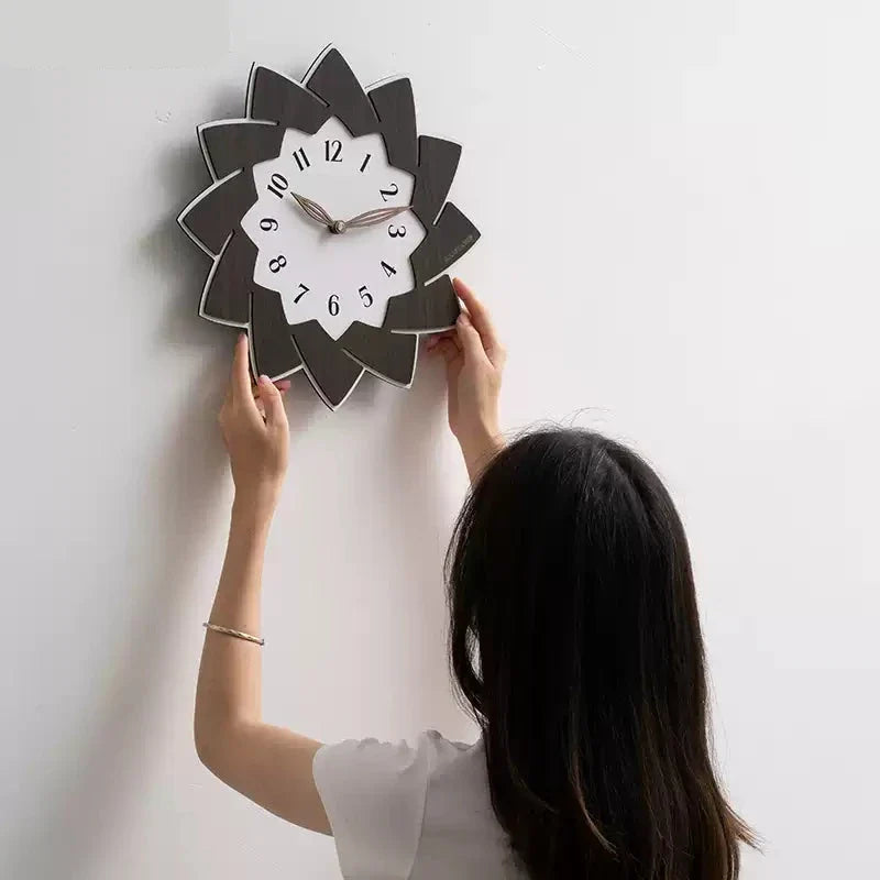 Flower Shaped Modern Silent Wall Clock – Elegant Floral Design