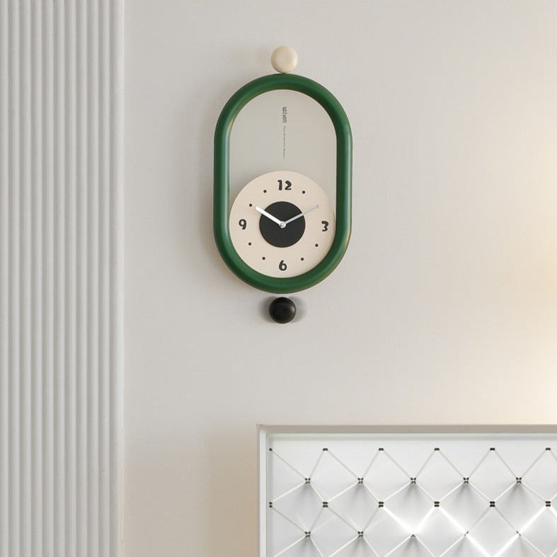 Long Minimalist Pendulum Analog Wall Clock