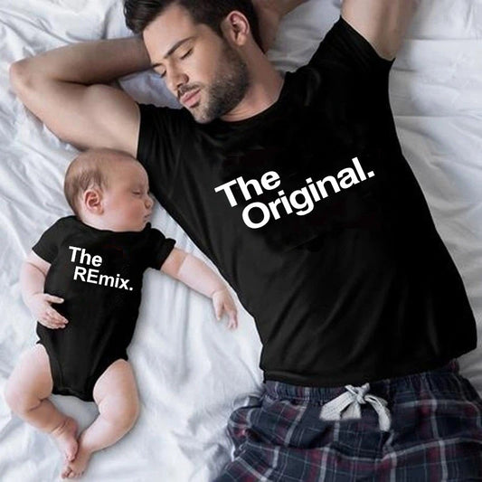 The Original & The Remix Matching Dad and Baby T-Shirts Set - Father's Day Gift
