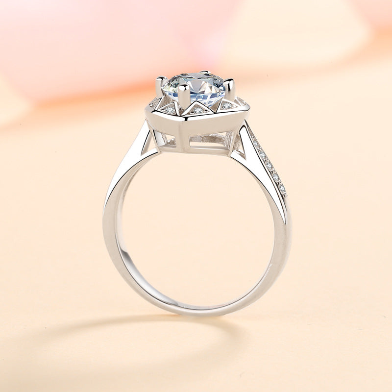 1 Carat Moissanite Diamond Promise Ring for Women