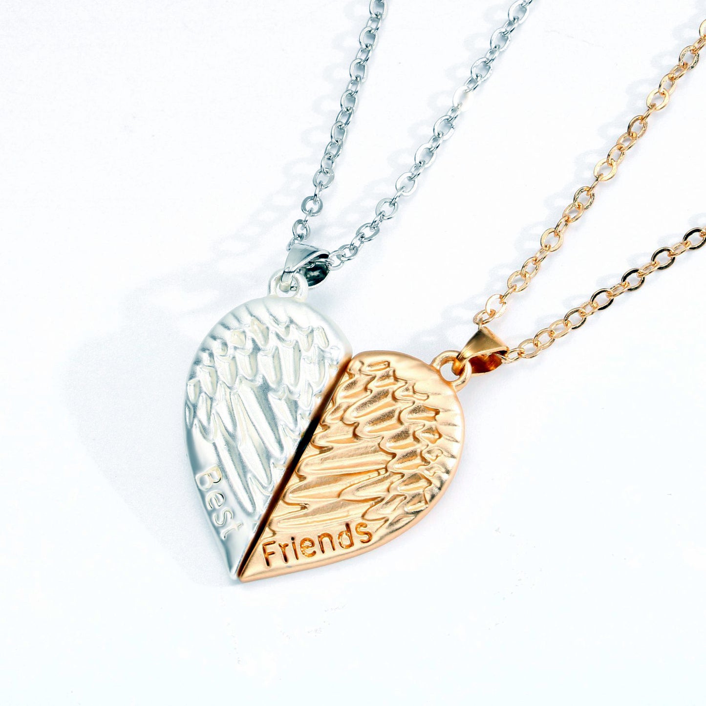 Engravable Bff Best Friends Magnetic Hearts Jewelry Gift Set