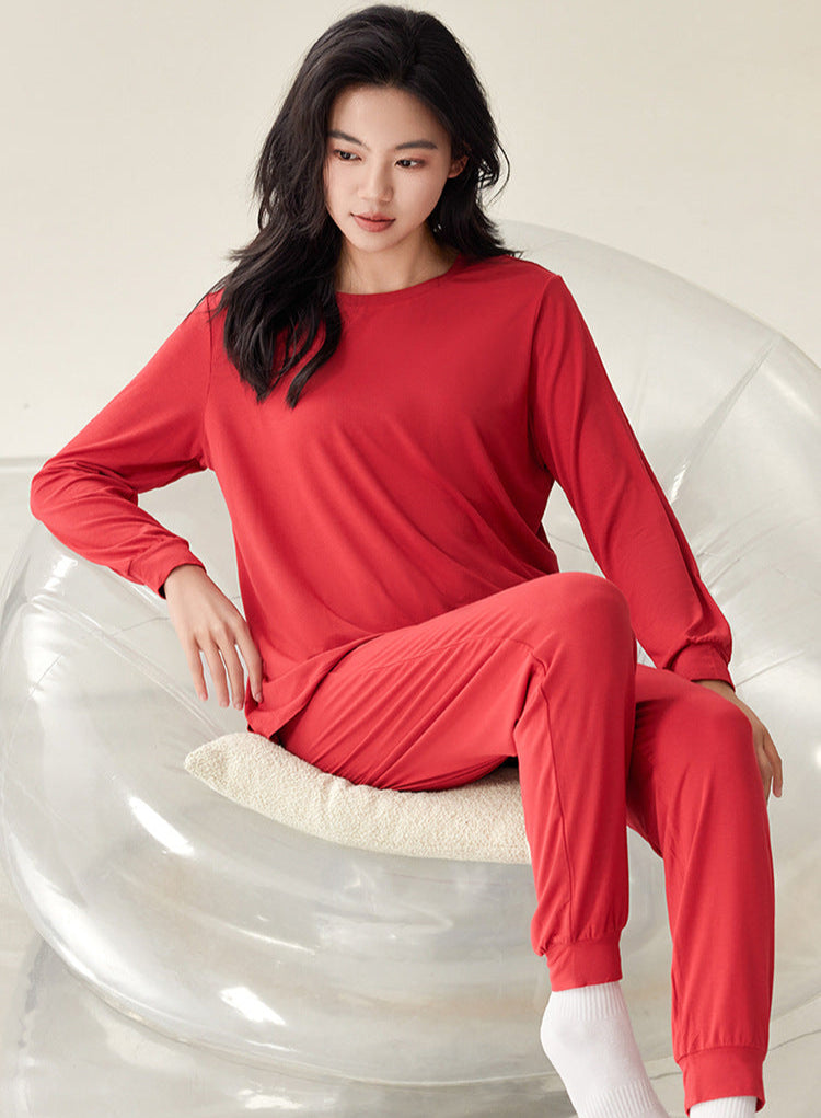 Gullei ™ Red Long Sleeve Pajamas Set 100% Organic Cotton