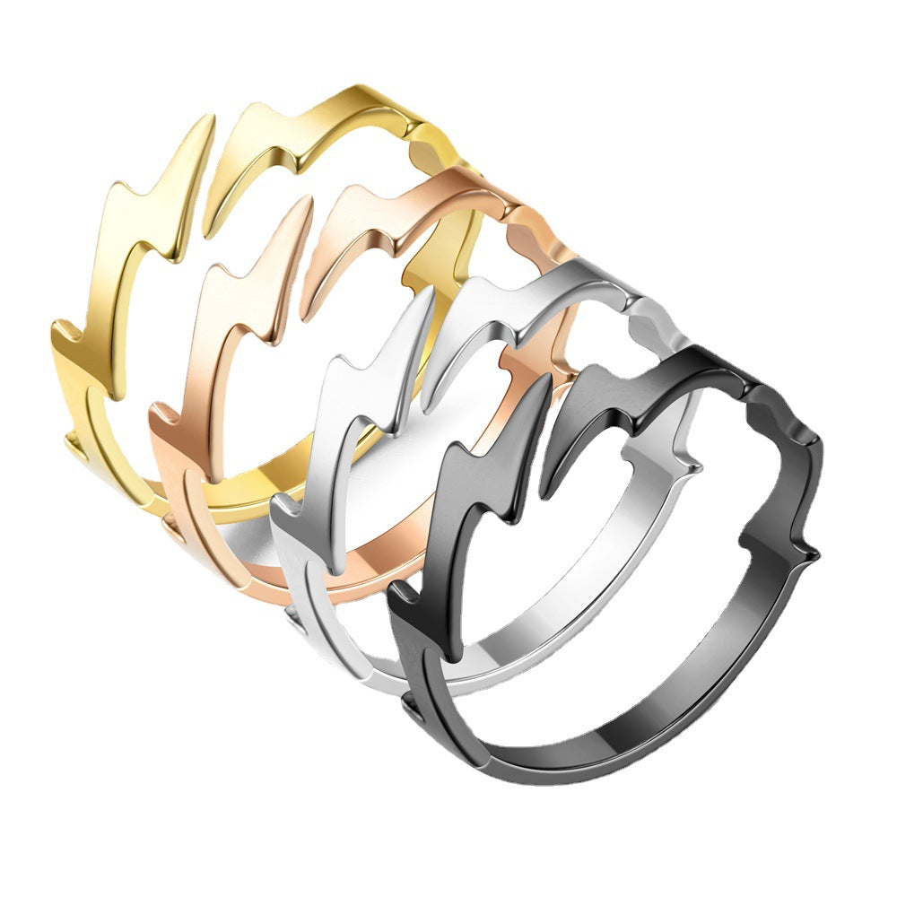Matching Adjustable Size Steel Rings Set