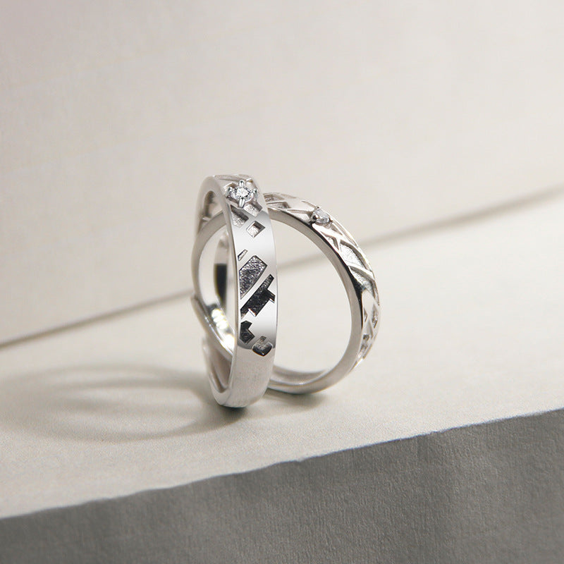 Engraved His and Hers Promise Rings for Couples