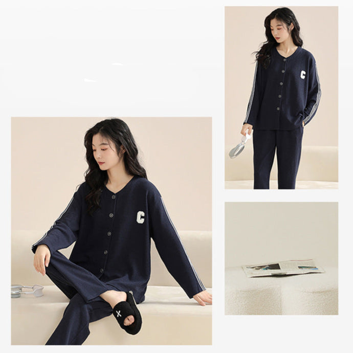 Gullei™ Sporty Long-Sleeve Pajamas 100% Organic Cotton