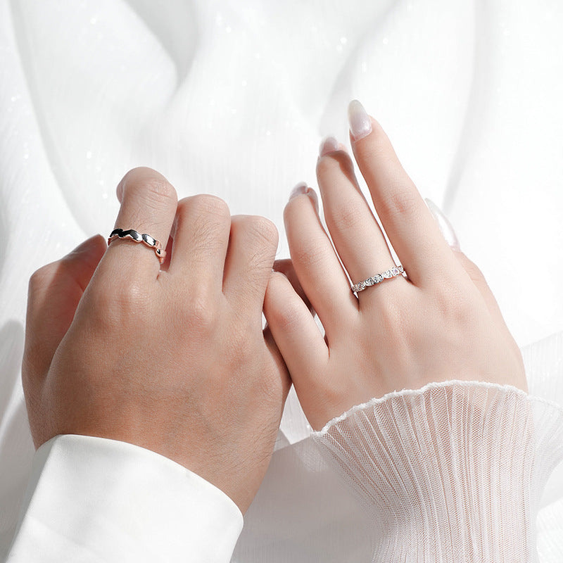 Hearts Couple Promise Rings Gift Set for Two