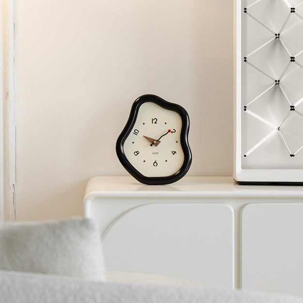Artistic Distorted Table Clock with Silent Movement