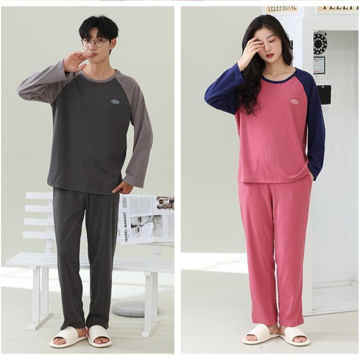 4-Piece Loungewear Pjs Set for Couples 100% Cotton