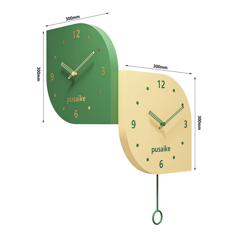 Double Sided Wall Corner Decorative Pendulum Clock (Set of 2)