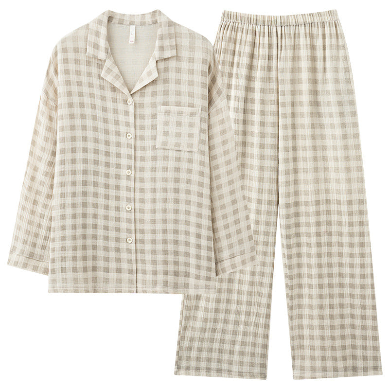 Checkered Pajamas Set for Couples - A-grade Cotton