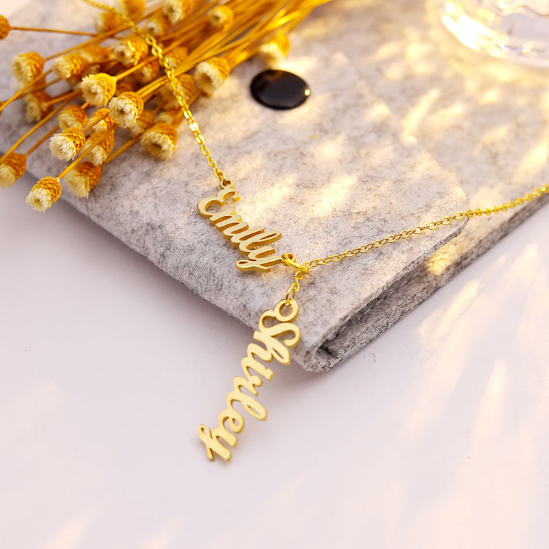 Personalized Two Custom Names Necklace