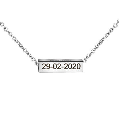 Engraved Promise Pendant Necklace for Her