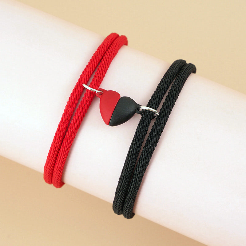 Magnetic Heart Promise Bracelets for Couples
