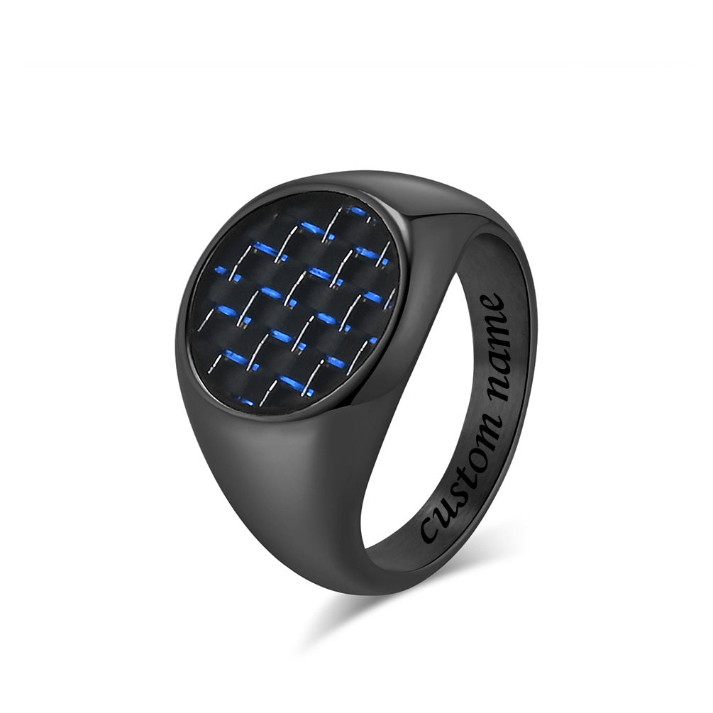 Engraved Fidget Marriage Ring for Men