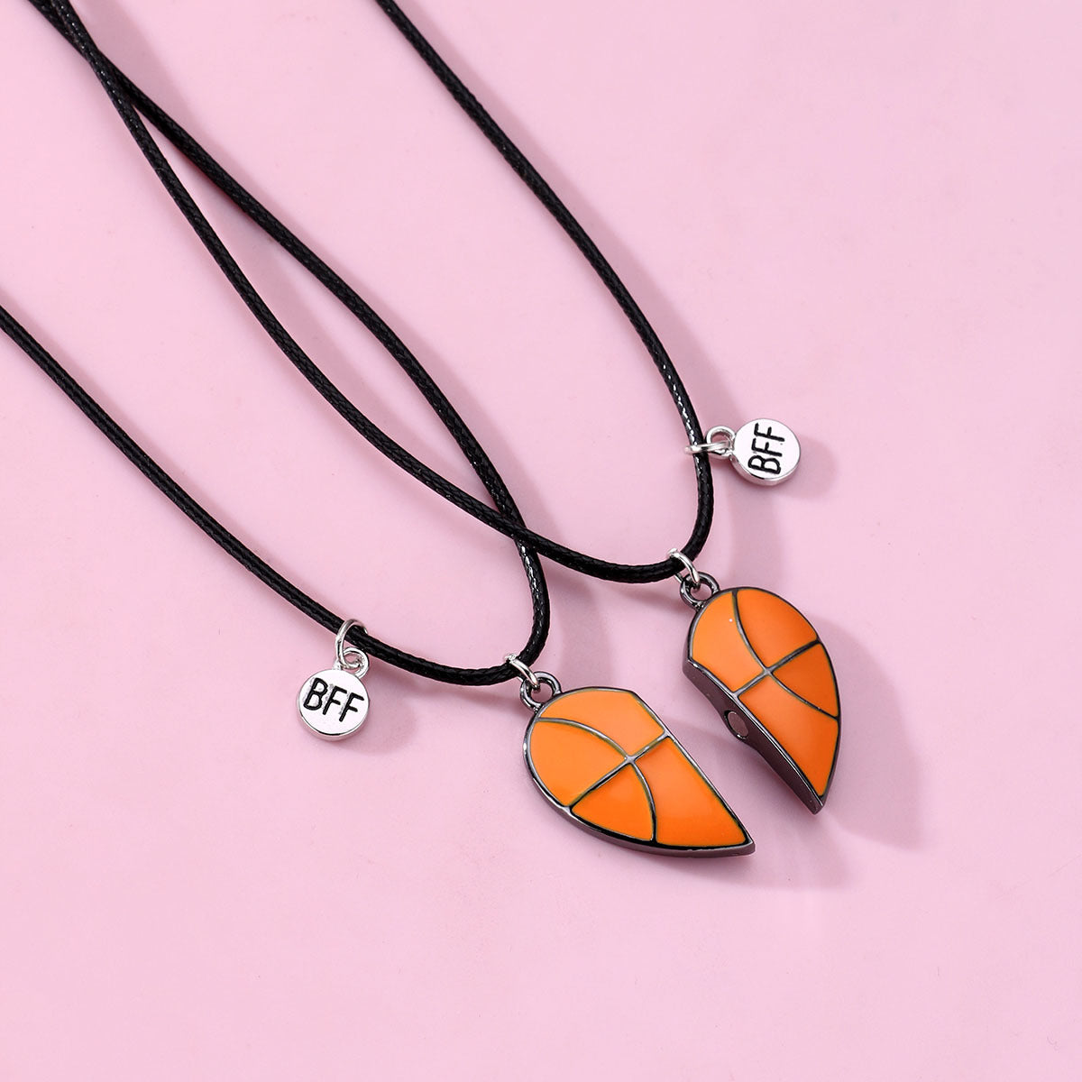 Magnetic Bff Friendship Necklaces Gift for Basketball Fans