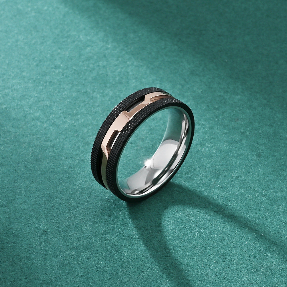 Custom Comfort Fit Beveled Mens Ring 8mm