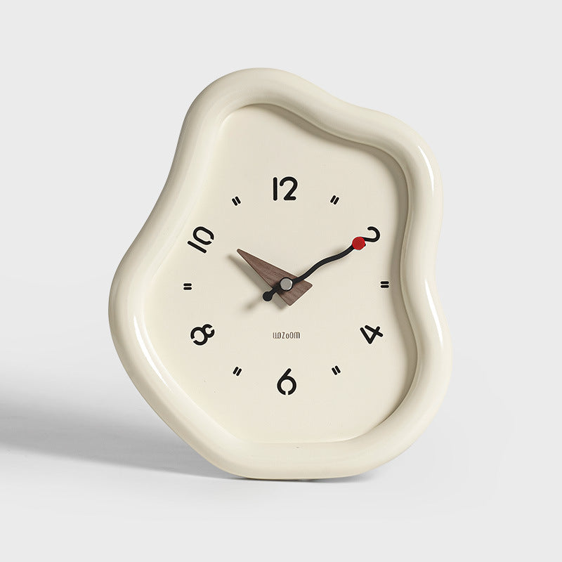 Artistic Distorted Table Clock with Silent Movement
