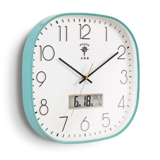 Minimalist Analog and Digital Silent Wall Clock