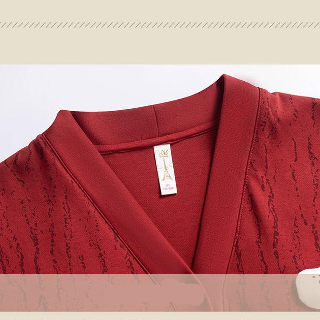 Red Xmas Print Long Sleeve Couples Pajamas 100% Cotton