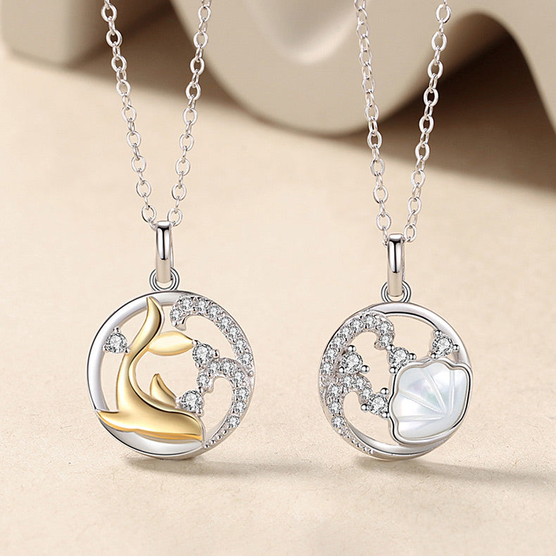Sea Theme Matching Couple Necklaces Set