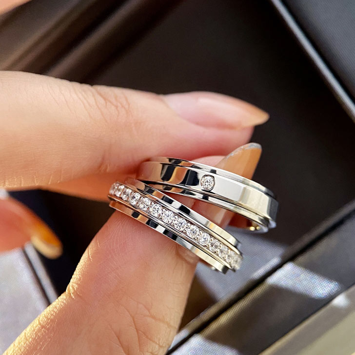 Engraved Matching Marriage Rings for Men and Women