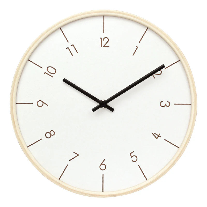 Minimalist Silent Wall Clock – 12" (Non-Ticking)